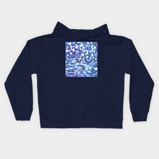 Blue space wreck Kids Hoodie